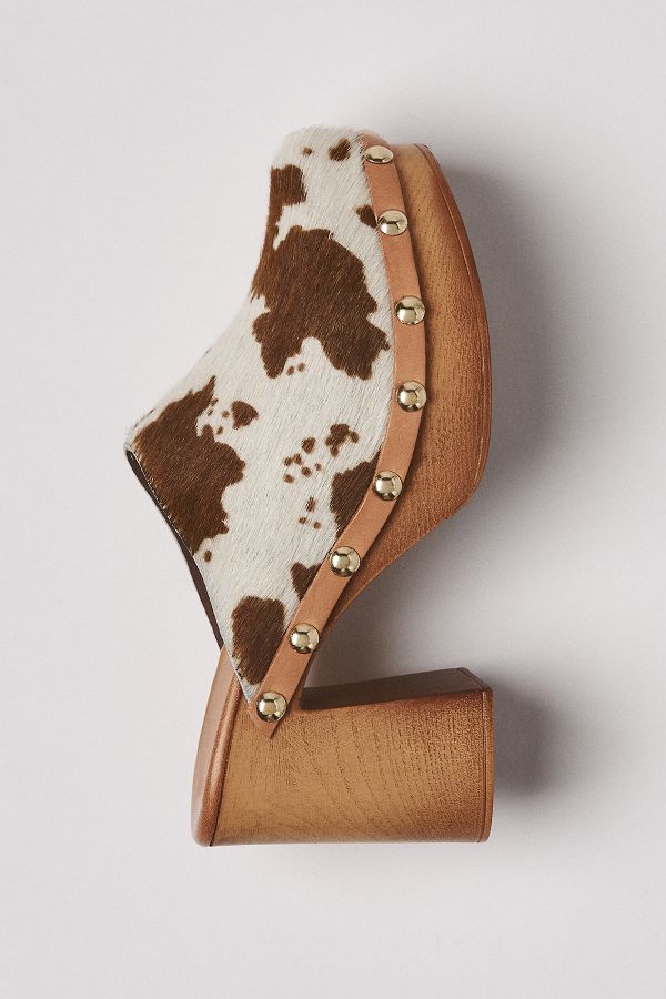 Slide View: 5: Von Anthropologie Holz-Boden Clog Absätze