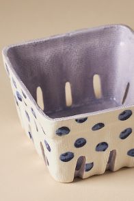 Slide View: 2: Fruta Stoneware Berry Basket