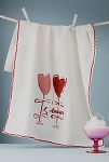 Thumbnail View 3: Valentine's Wine Glass Cotton Twill Dish Towel