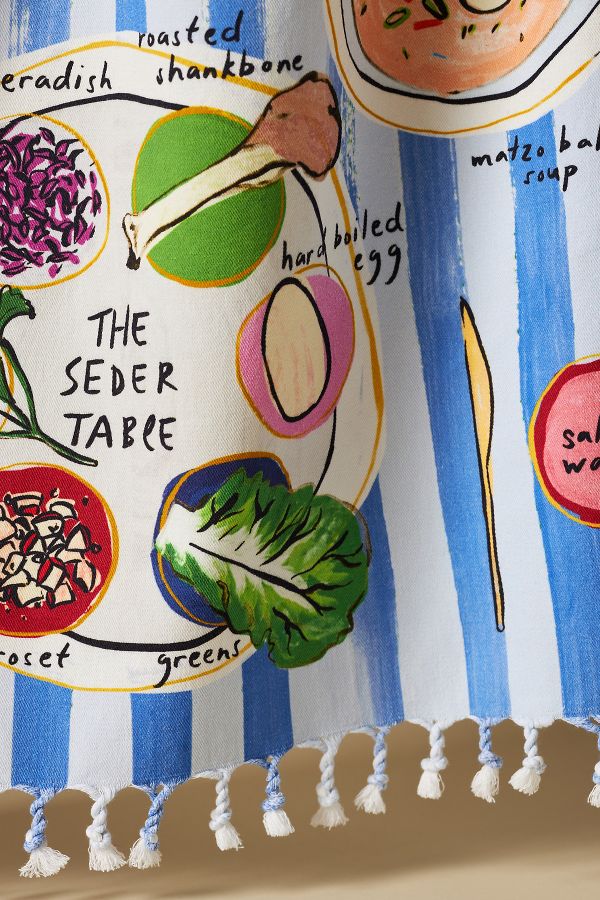 Slide View: 2: Seder Plate Dish Towel