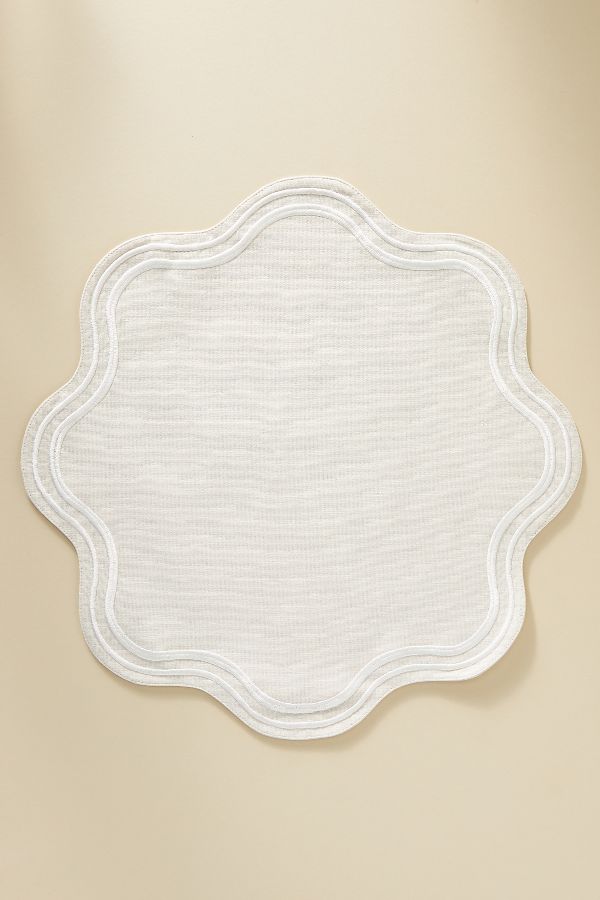 Slide View: 1: Madeline Cotton Round Placemat