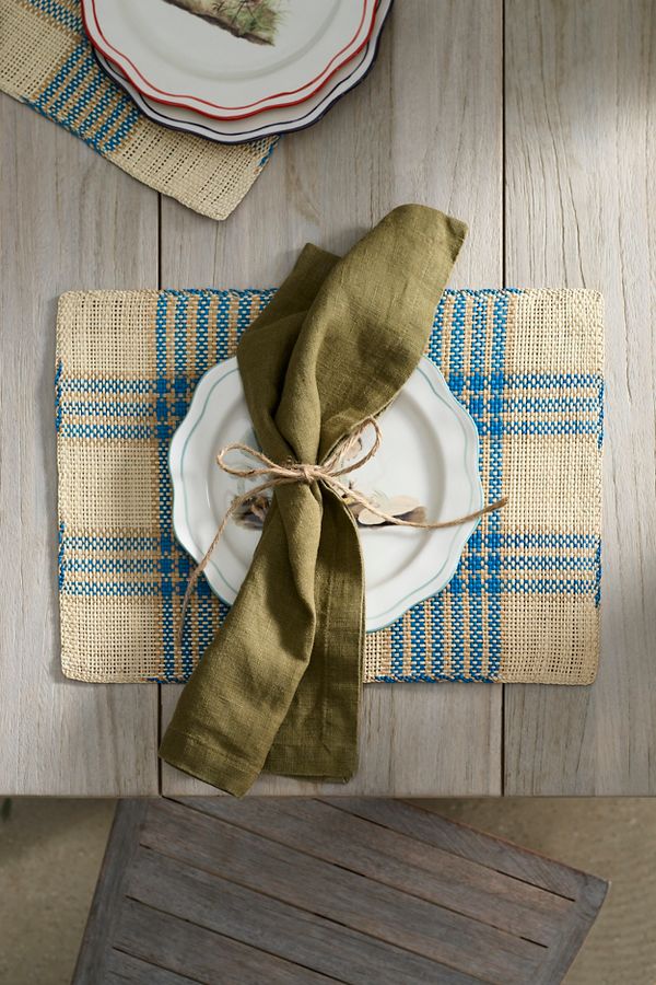 Slide View: 1: Iraca Palm Placemats, Set of 2