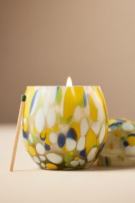 Slide View: 1: Mini Cheena Egg Fresh White Cashmere & Musk Glass Candle