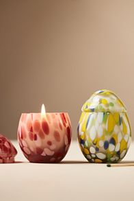 Slide View: 2: Mini Cheena Egg Floral Pink Peony & Neroli Glass Candle