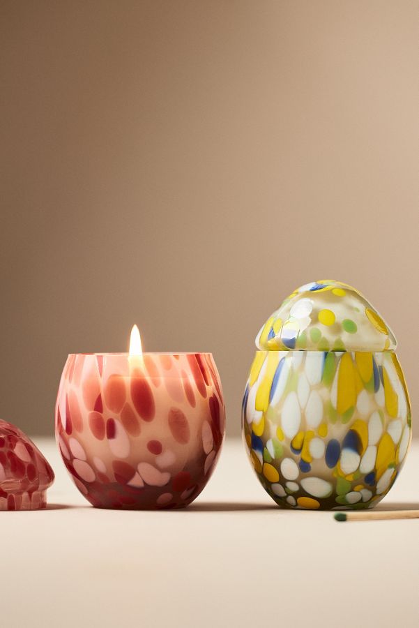 Slide View: 2: Mini Cheena Egg Floral Pink Peony & Neroli Glass Candle