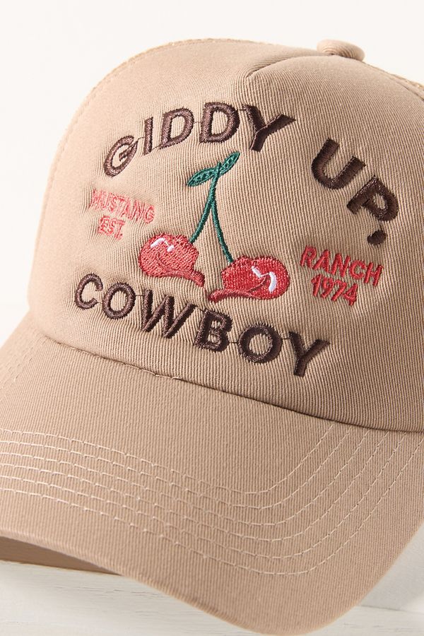 Slide View: 4: Worn/West Giddy Up Cowboy Trucker Hat