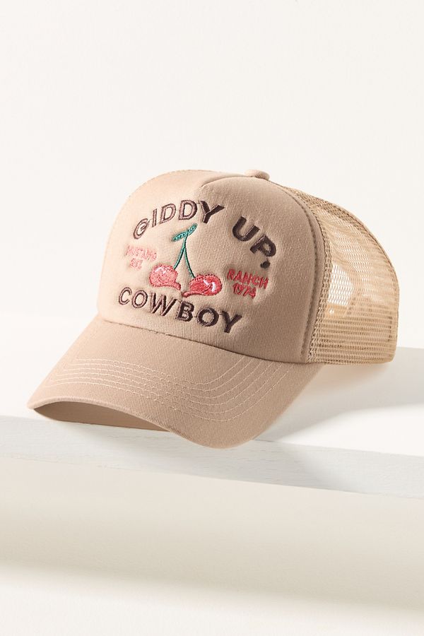 Slide View: 1: Worn/West Giddy Up Cowboy Trucker Hat