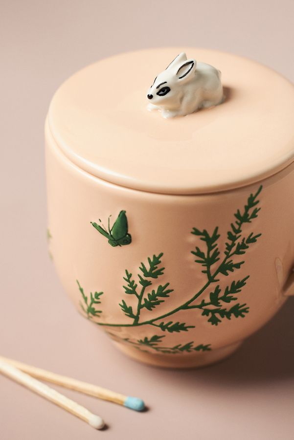 Slide View: 3: Gardenia Fresh White Cashmere & Musk Ceramic Candle