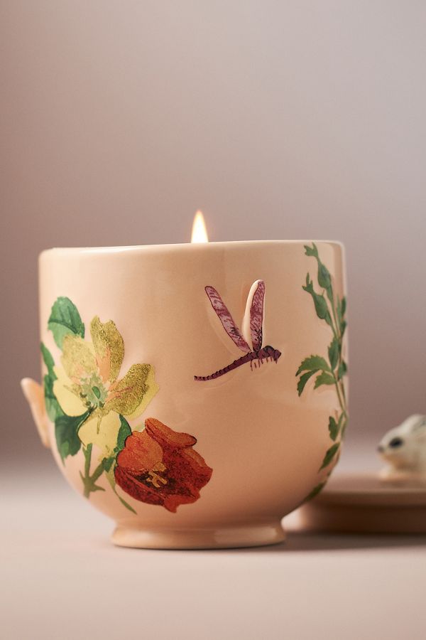 Slide View: 1: Gardenia Fresh White Cashmere & Musk Ceramic Candle