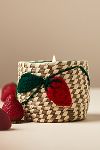 Thumbnail View 1: Woven Strawberry Icon Fruity Strawberry & Blonde Wood Glass Candle