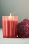 Thumbnail View 1: Scalloped Floral Peony Blush Glass Candle