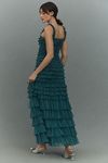 Thumbnail View 2: Mac Duggal Square-Neck Ruffled Tiered Tulle Tea-Length Dress