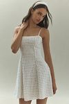 Thumbnail View 1: Cynthia Rowley Linen Lattice Mini Dress