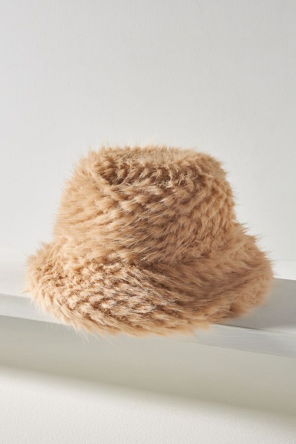 Slide View: 1: Lucky Zone Wild Faux-Fur Bucket Hat