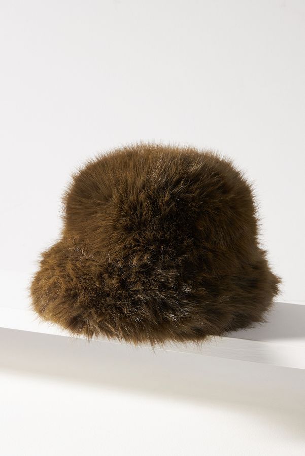 Slide View: 2: Lucky Zone Faux-Fur Bucket Hat