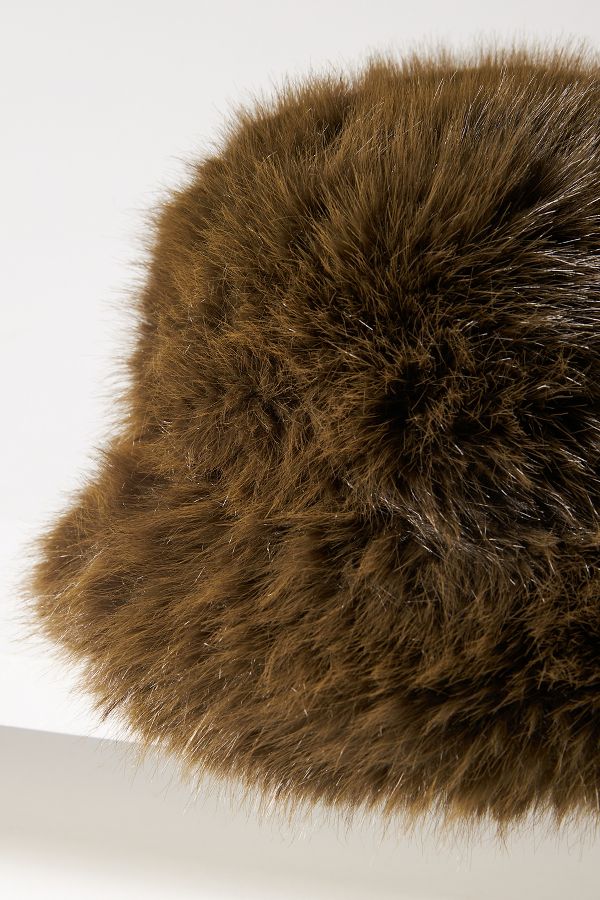 Slide View: 4: Lucky Zone Faux-Fur Bucket Hat