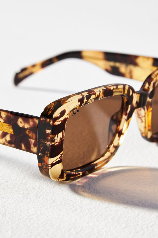 Slide View: 3: Reality Eyewear Wanderlust Rectangle Sunglasses