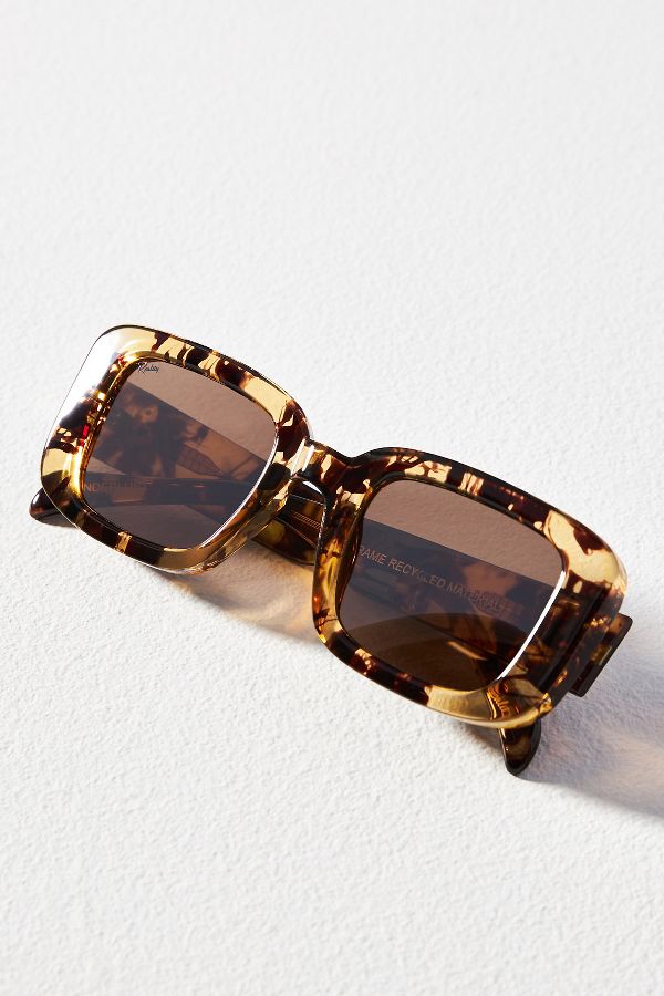 Slide View: 1: Reality Eyewear Wanderlust Rectangle Sunglasses