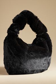 Slide View: 1: The Brigitte Satchel by Melie Bianco: Faux-Fur Edition