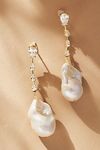 Thumbnail View 1: By Adina Eden Dangling Crystal Baroque Pearl Drop Earrings