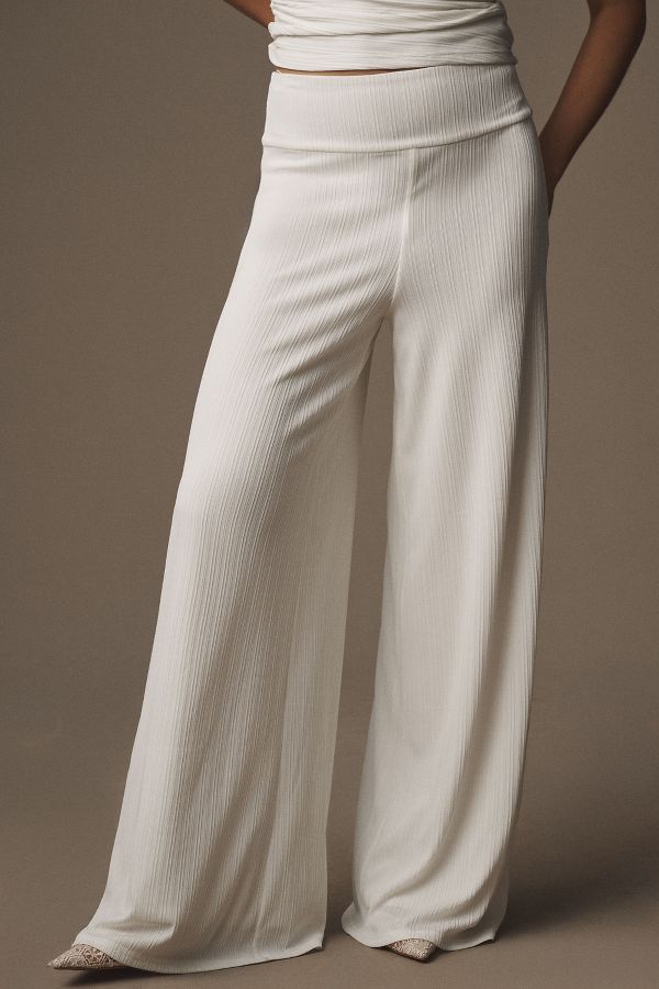 Slide View: 2: Significant Other Coralie Relaxed Textured Palazzo Pants