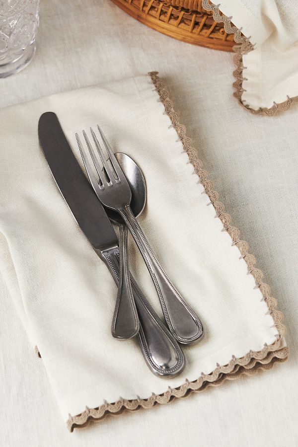 Slide View: 2: Ric Rac Cotton Napkin Set, Set of 4