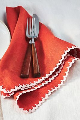 Ric Rac Cotton Napkins, Set of 4