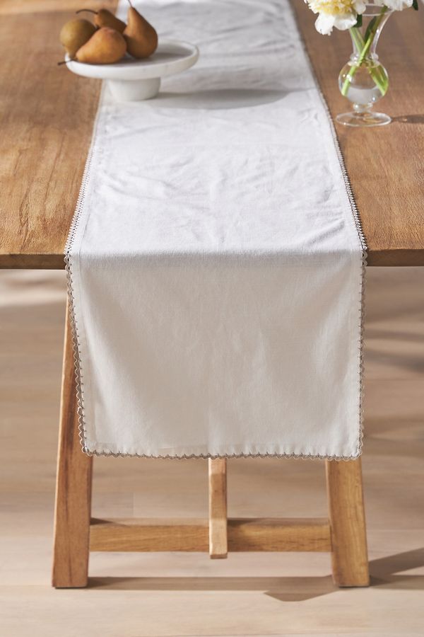 Slide View: 1: Ric Rac Cotton Table Runner