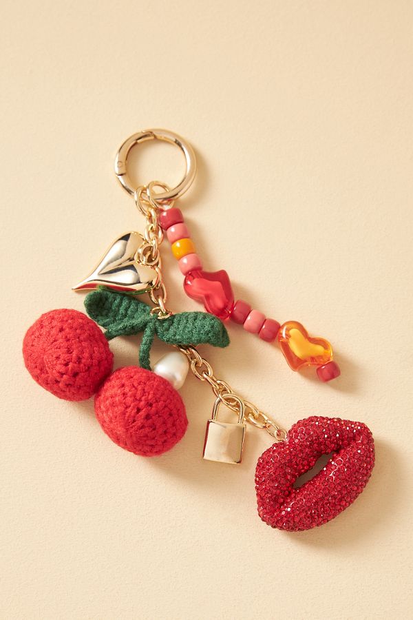 Slide View: 1: Cherry Lips Bag Charm