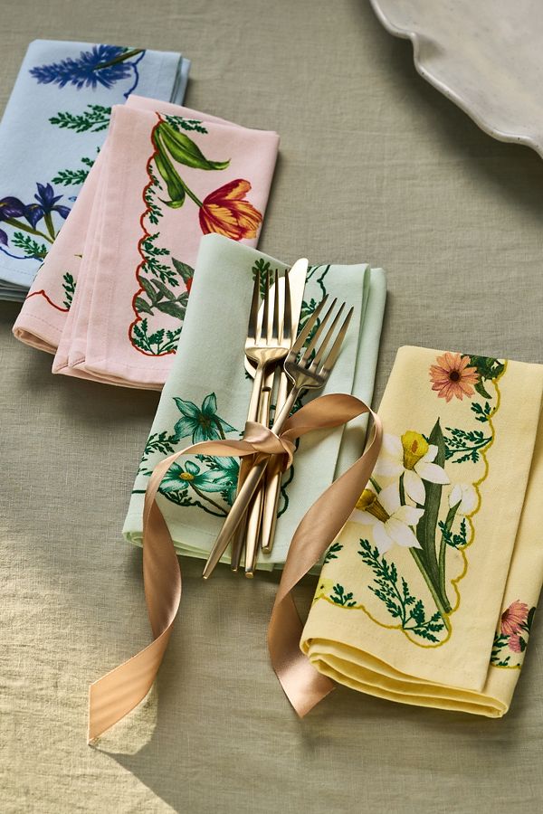 Slide View: 1: Eden Cotton Napkins, Set of 4