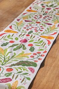 Slide View: 2: Folkloric Veggies Table Runner