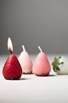 Thumbnail View 1: Strawberry Shaped Wax Candles, Set of 4