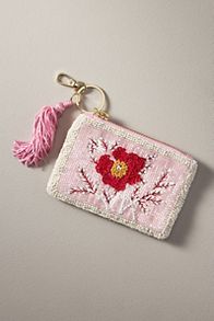 Slide View: 1: Beaded Coin Purse: Garden Edition