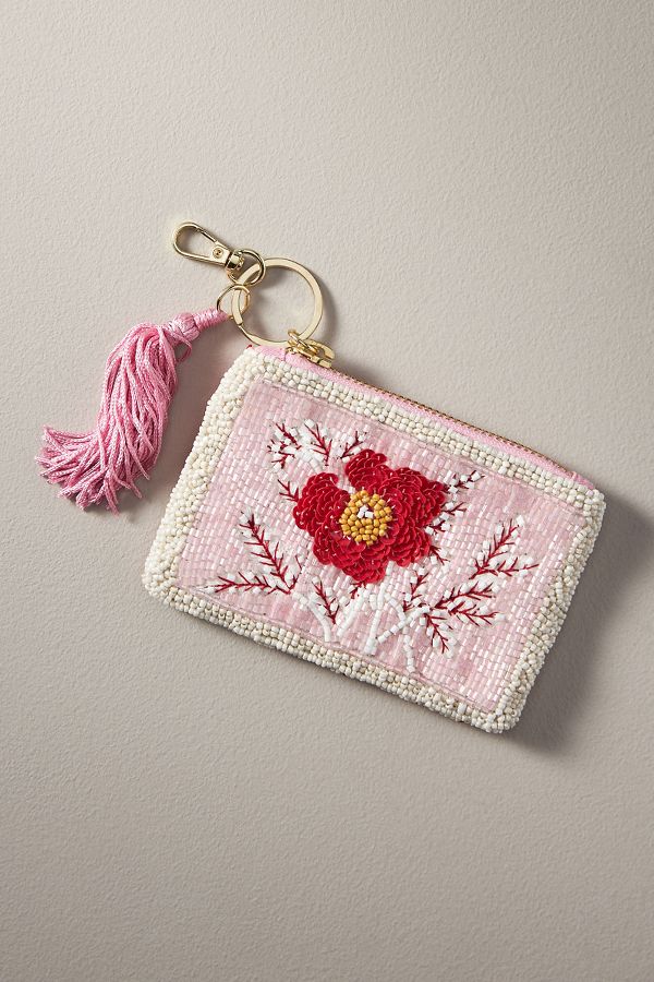 Slide View: 1: Beaded Coin Purse: Garden Edition