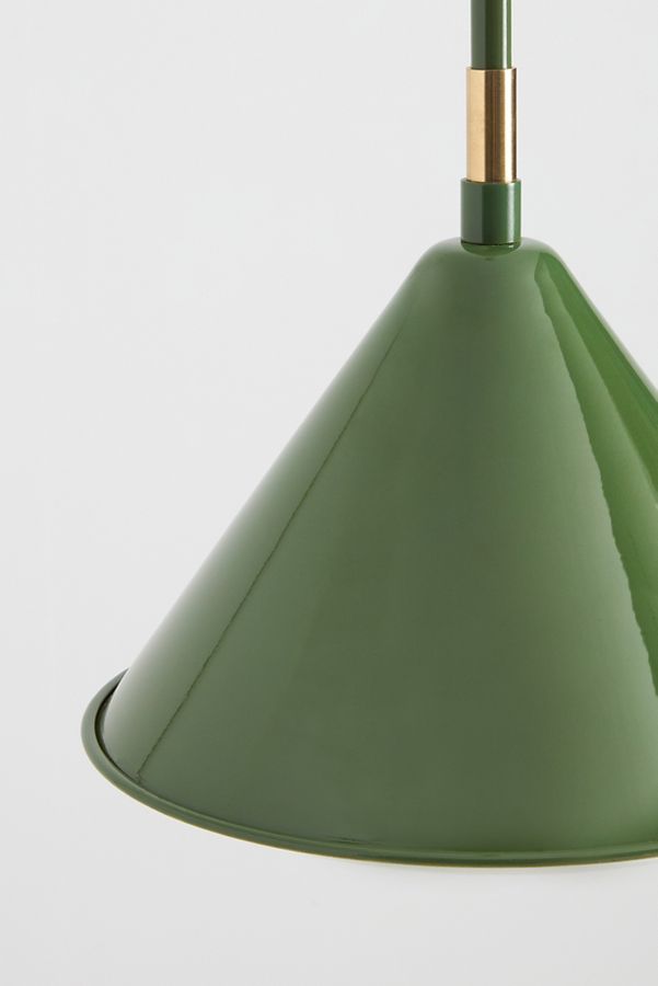 Slide View: 4: Greenwich Enameled Metal Semi-Flush Pendant