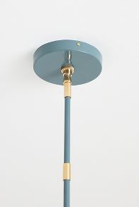 Slide View: 4: Greenwich Enameled Metal Semi-Flush Pendant