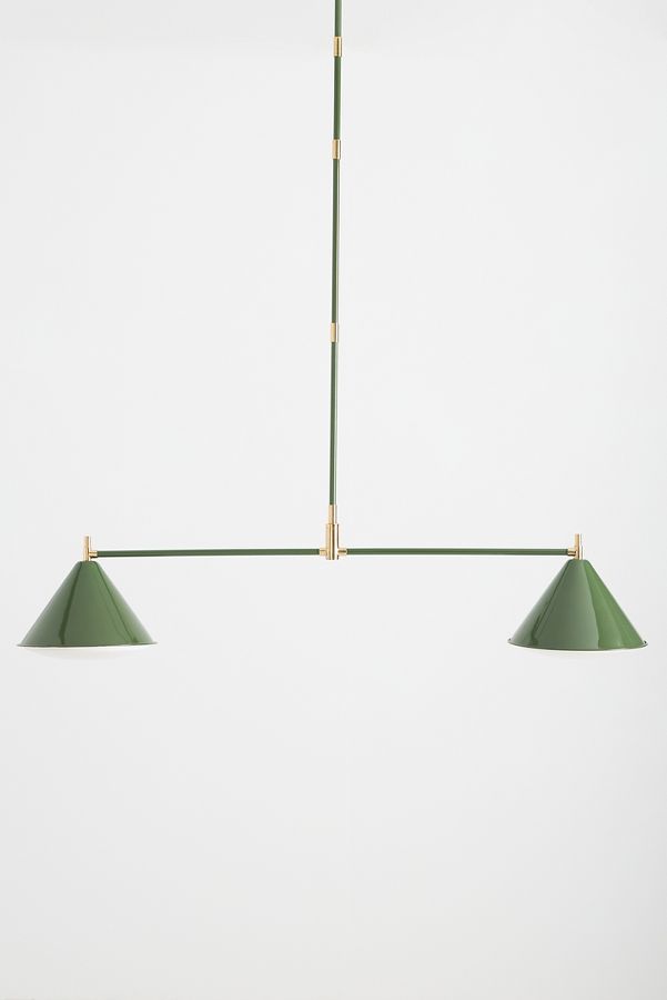 Slide View: 2: Greenwich Enameled Metal Chandelier