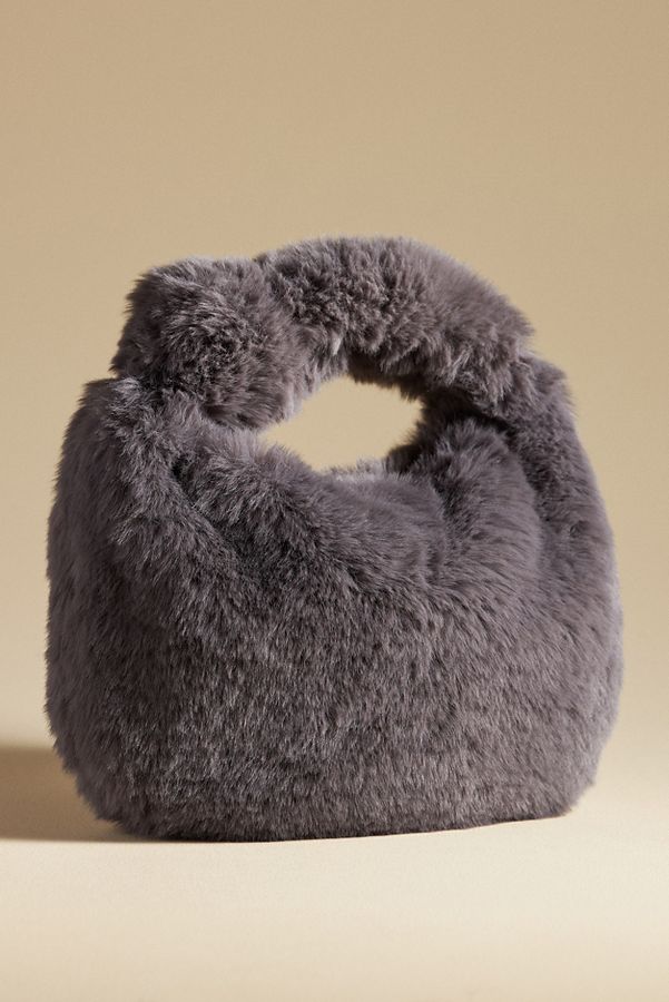 Slide View: 1: The Brigitte Satchel by Melie Bianco: Mini Faux-Fur Edition