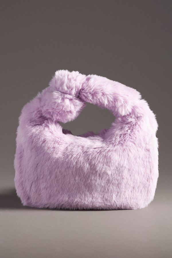 Slide View: 2: The Brigitte Satchel by Melie Bianco: Mini Faux-Fur Edition