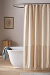 Thumbnail View 1: Louie Woven Cotton Tassel-Hem Shower Curtain