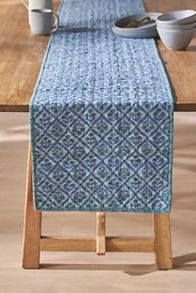 Slide View: 1: Kiara Block-Print Table Runner