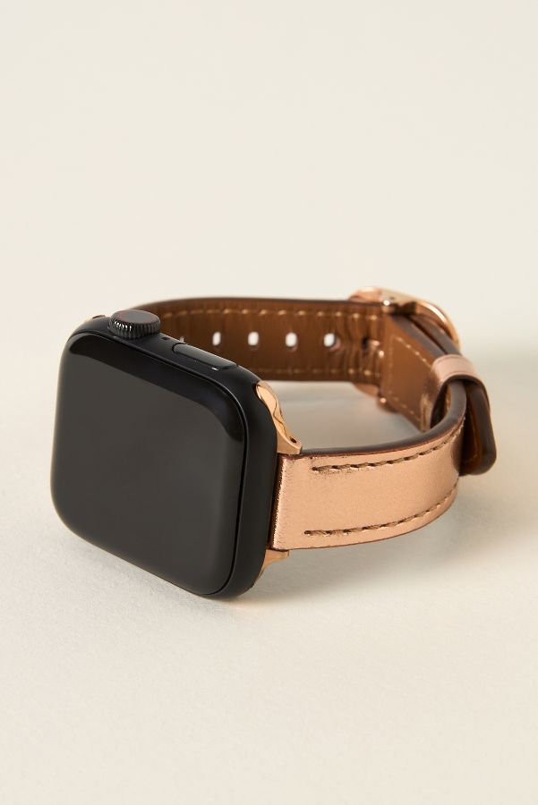 Slide View: 1: Carmen Skinny Leather Apple Watch Band