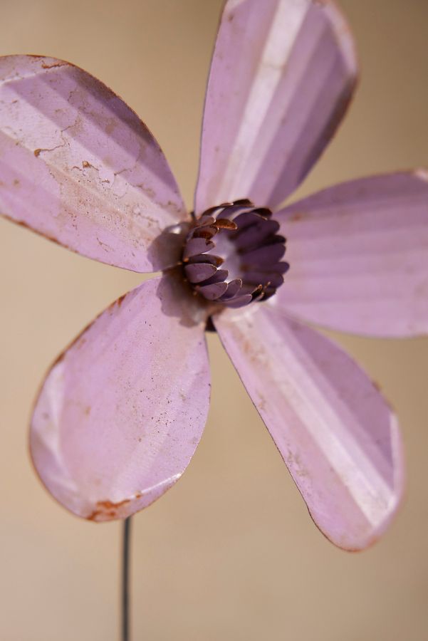 Slide View: 3: Flower Iron Stake + Stand, Tall