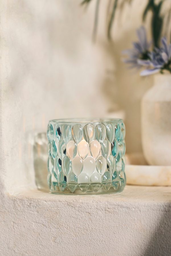 Slide View: 2: Teardrop Glass Tealight Holder