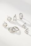 Thumbnail View 1: Crystal Loop Earrings, Set of 4