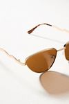 Thumbnail View 4: I-SEA Wavy Temple Cat-Eye Aviator Sunglasses