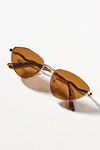 Thumbnail View 3: I-SEA Wavy Temple Cat-Eye Aviator Sunglasses