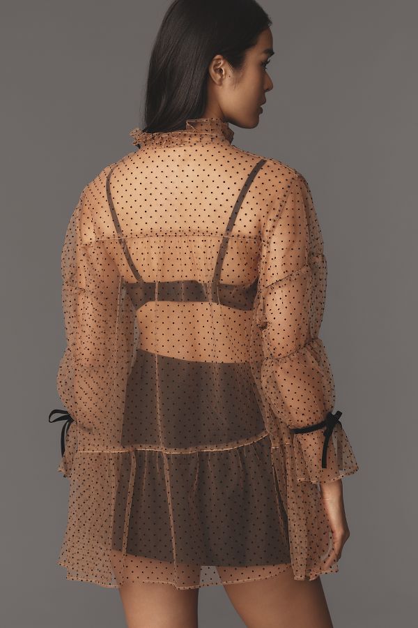 Slide View: 2: Maeve Sheer Tulle Tunic