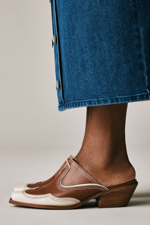 Slide View: 1: By Anthropologie Western Mule Heels