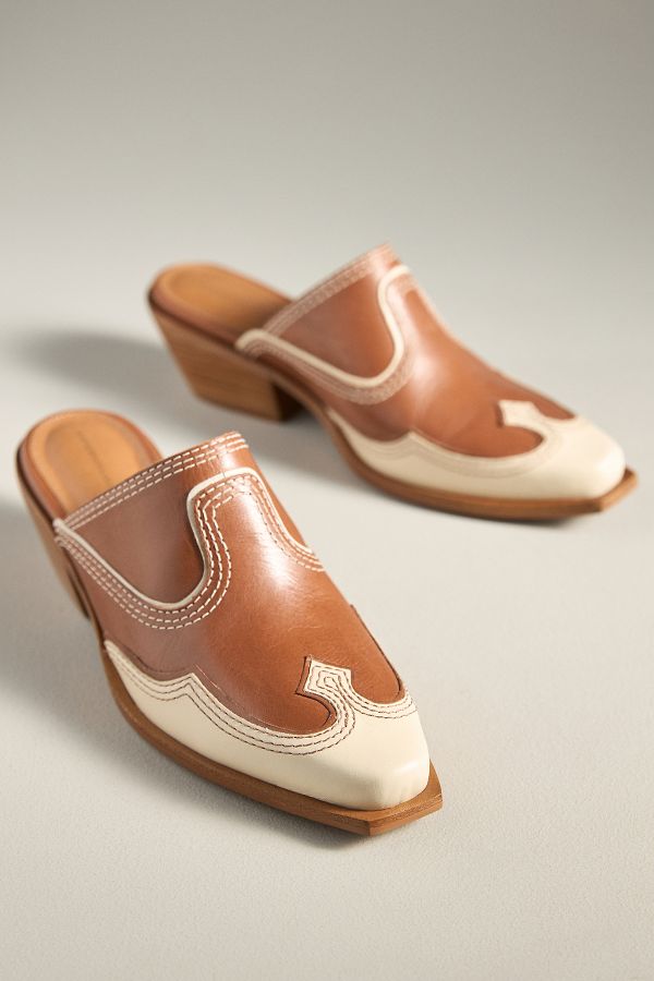 Slide View: 5: By Anthropologie Western Mule Heels